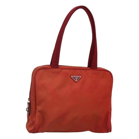 PRADA Hand Bag Nylon Red Auth BA3040 - Picture 1 of 14